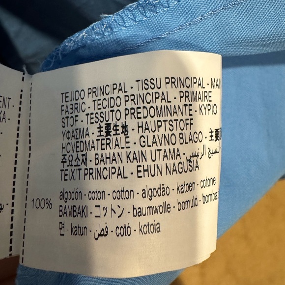 💙 ZARA Blue Short Trench Mini Dress Size S – Contrast Piping, Lapel Collar - Picture 6 of 8